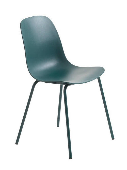STUHL  in Kunststoff matt  - Petrol, Design, Kunststoff/Metall (50/84/50cm) - Boxxx