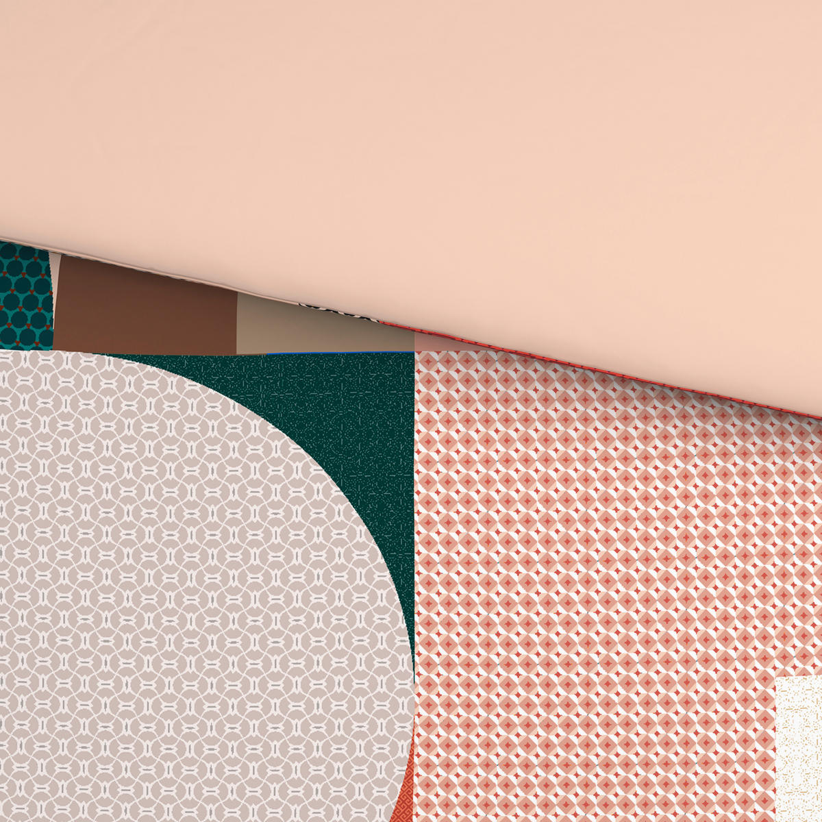 WENDEBETTWÄSCHE Winnow Satin 140/200 cm  - Multicolor, Basics, Textil (140/200cm) - Novel