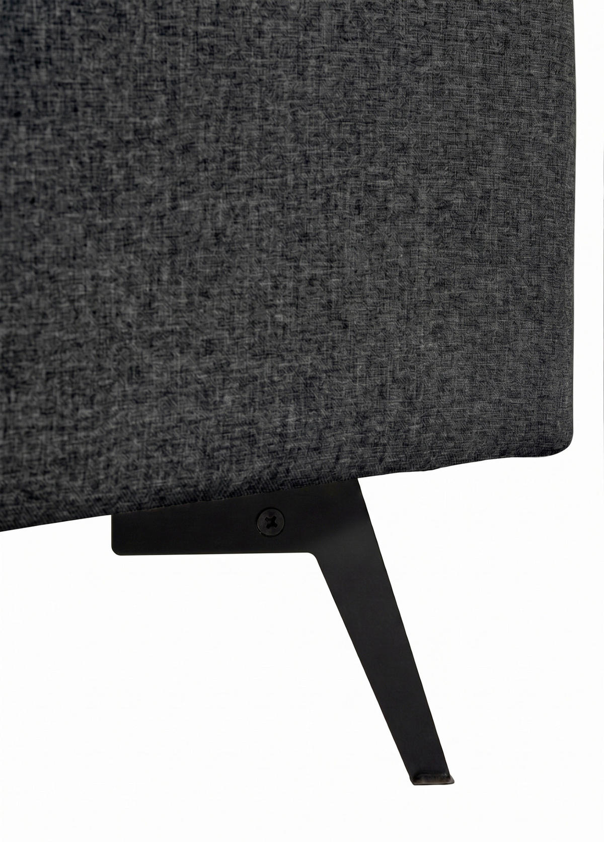 POLSTERBETT Dunkelgrau 180/200 cm  - Dunkelgrau/Schwarz, MODERN, Holz/Textil (180/200cm) - MID.YOU
