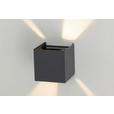 LED-WANDLEUCHTE Atlas 10/10/10 cm  - Dunkelgrau, Basics, Kunststoff/Metall (10/10/10cm) - Novel