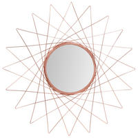 NÁSTENNÉ ZRKADLO 79/79/2 cm  - medená, Basics, kov/sklo (79/79/2cm) - MID.YOU