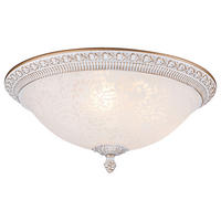 TAKLAMPA  - vit/guldfärgad, Basics, metall/glas (35/19/35cm) - MAYTONI