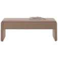 HOCKERBANK 142/50/47 cm Lederlook Braun, Beige  - Beige/Braun, Design, Textil (142/50/47cm) - Johann Jakob