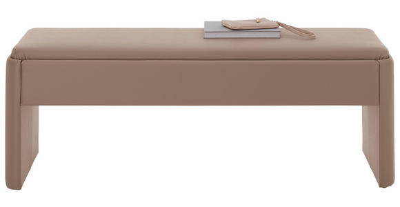 HOCKERBANK 142/50/47 cm Lederlook Braun, Beige - Beige/Braun, Design, Textil (142/50/47cm) - Johann Jakob