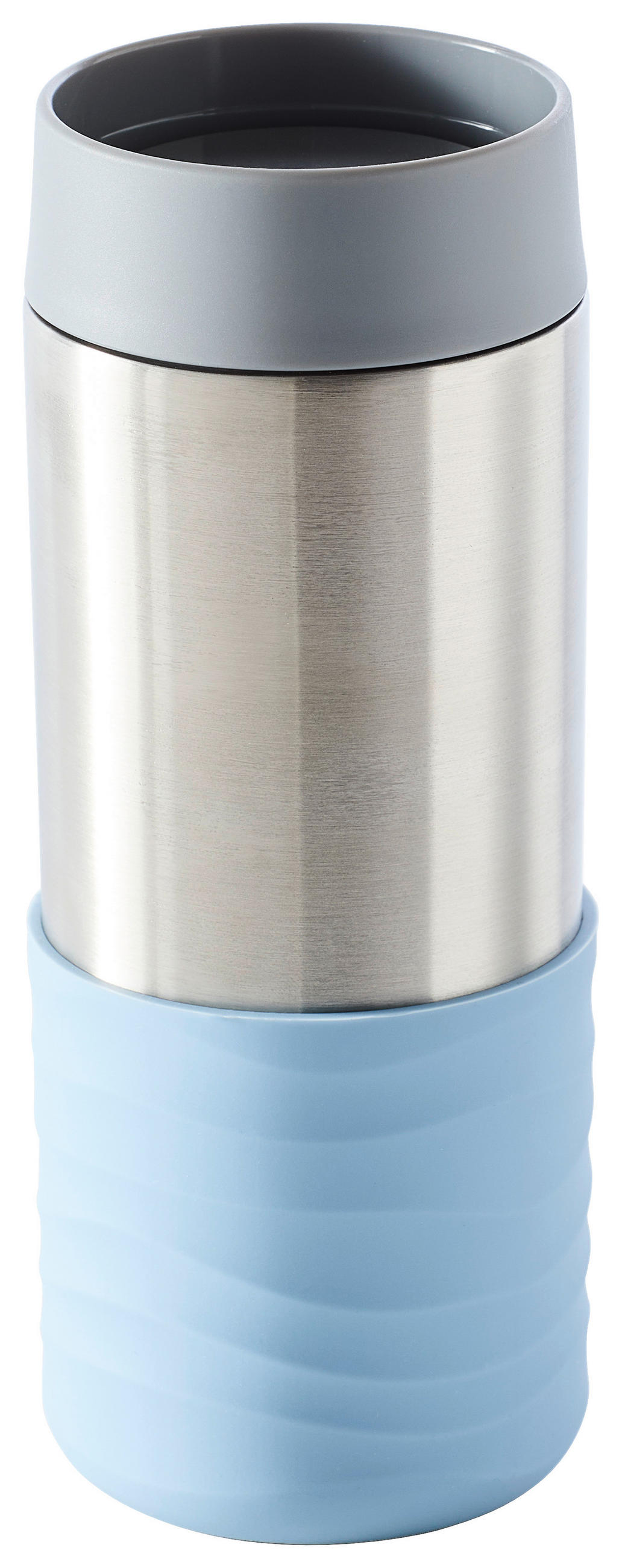 THERMOBECHER 0.35 l  - Blau/Edelstahlfarben, Trend, Kunststoff/Metall (7,1/18,2cm) - Homeware Profession.
