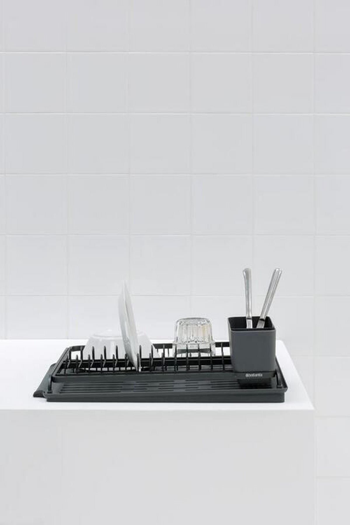 GESCHIRRABTROPFKORB  - Dunkelgrau, Design, Metall (38,6/14,2/49,2cm) - Brabantia