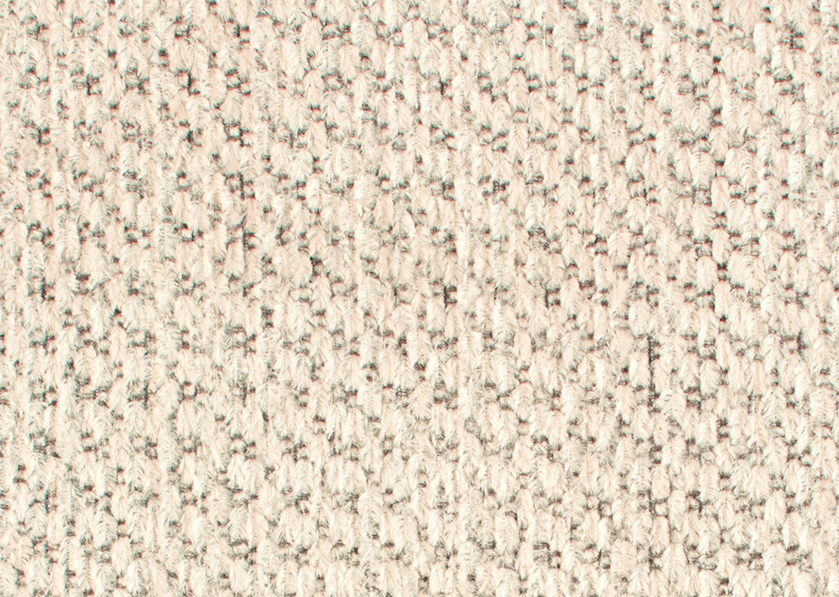 ECKSOFA in Chenille Creme  - Creme/Schwarz, MODERN, Textil/Metall (262/168cm) - home24