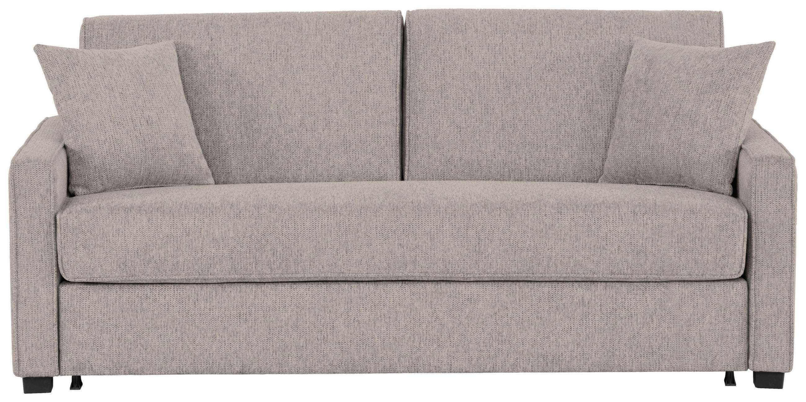 SCHLAFSOFA Webstoff Taupe  - Taupe/Schwarz, Design, Kunststoff/Textil (186/83/100cm) - Xora