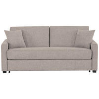 SCHLAFSOFA in Textil Taupe  - Taupe/Schwarz, Design, Kunststoff/Textil (186/83/100cm) - Livetastic