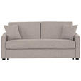 SCHLAFSOFA Webstoff Taupe  - Taupe/Schwarz, Design, Kunststoff/Textil (186/83/100cm) - Xora