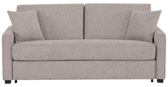 SCHLAFSOFA Webstoff Taupe  - Taupe/Schwarz, Design, Kunststoff/Textil (186/83/100cm) - Xora