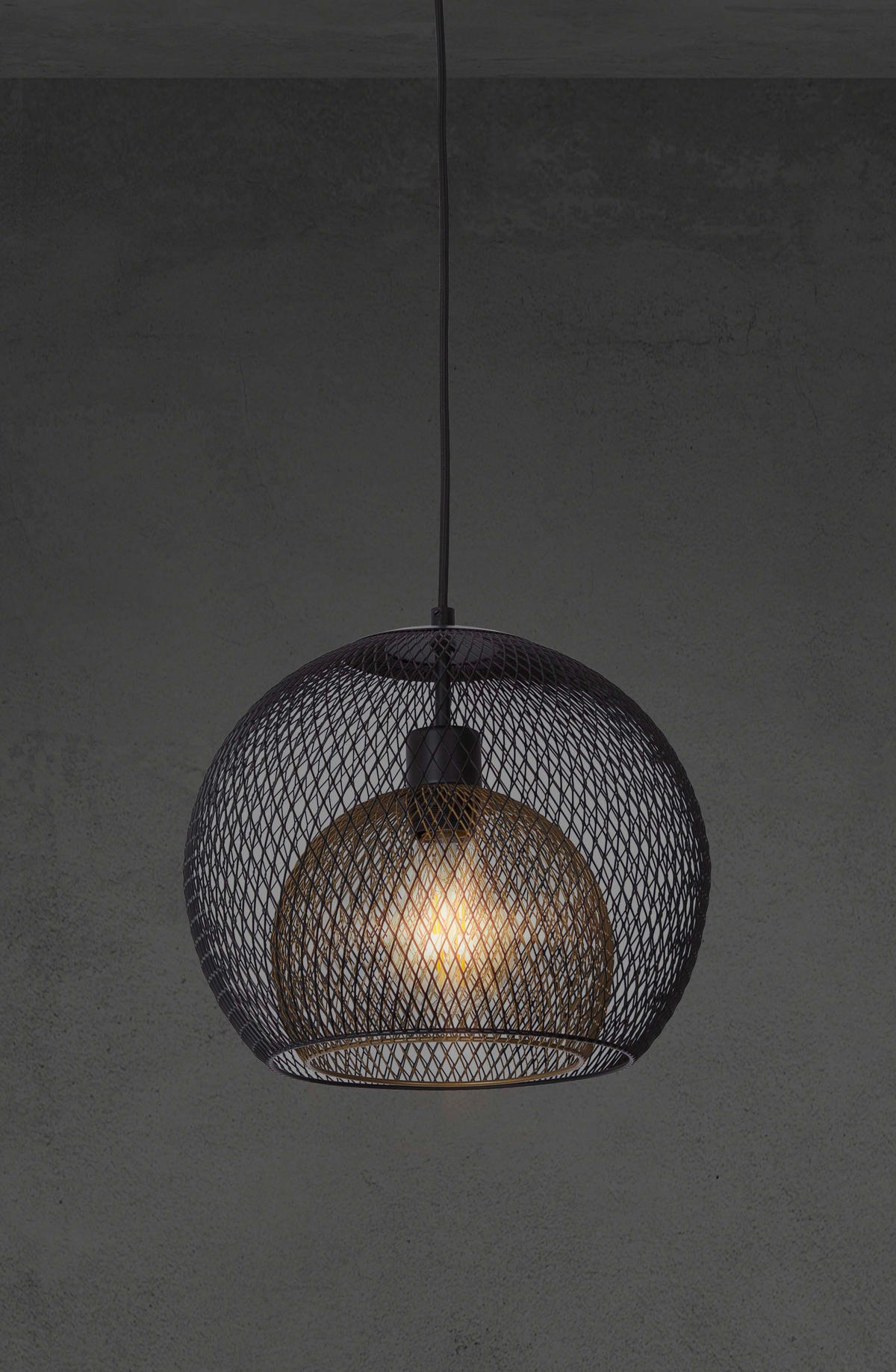HÄNGELEUCHTE Selina 30/150 cm   - Schwarz, Design, Metall (30/150cm)