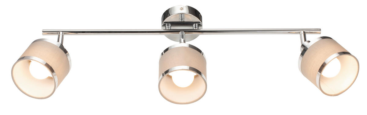 STRAHLER 80,7/10/19 cm   - Chromfarben/Grau, Basics, Kunststoff/Textil (80,7/10/19cm) - Novel