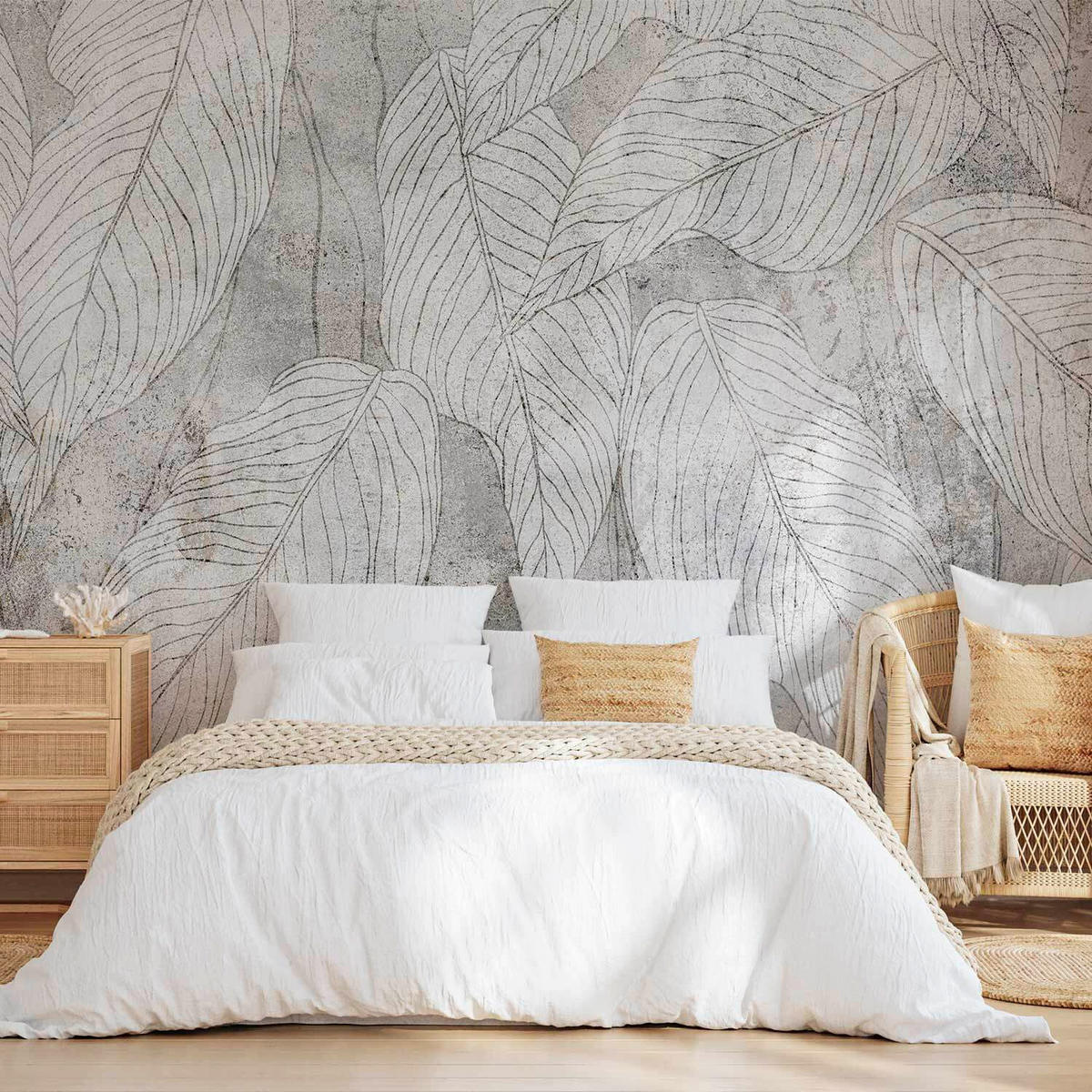 FOTOTAPET 400/280 cm  - gråvit/grå, Lifestyle, textil (400/280cm) - artgeist