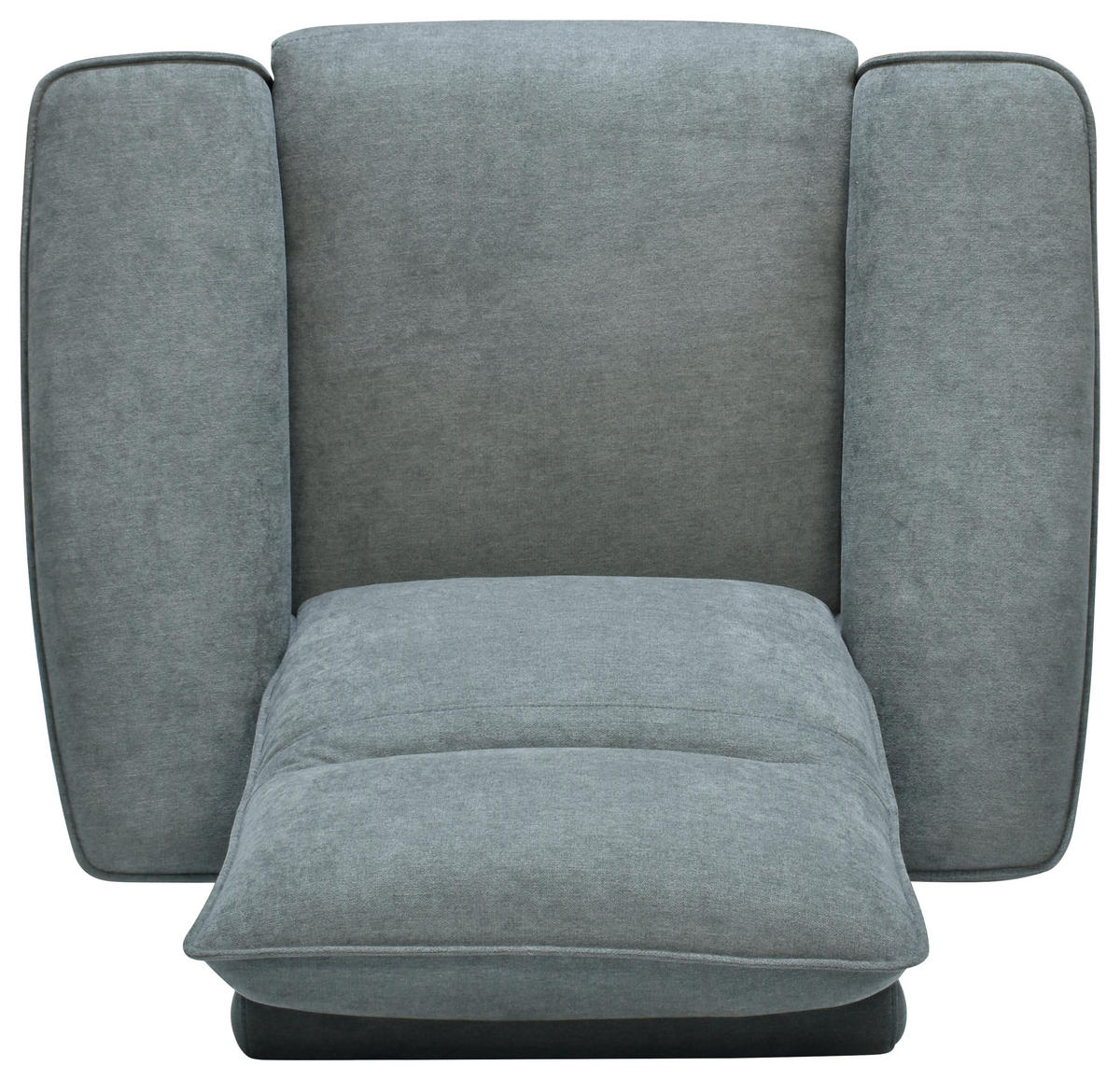 SCAUN DE RELAXARE in metal, textil gri  - negru/gri, Konventionell, metal/textil (100/99/96cm) - Celina Home