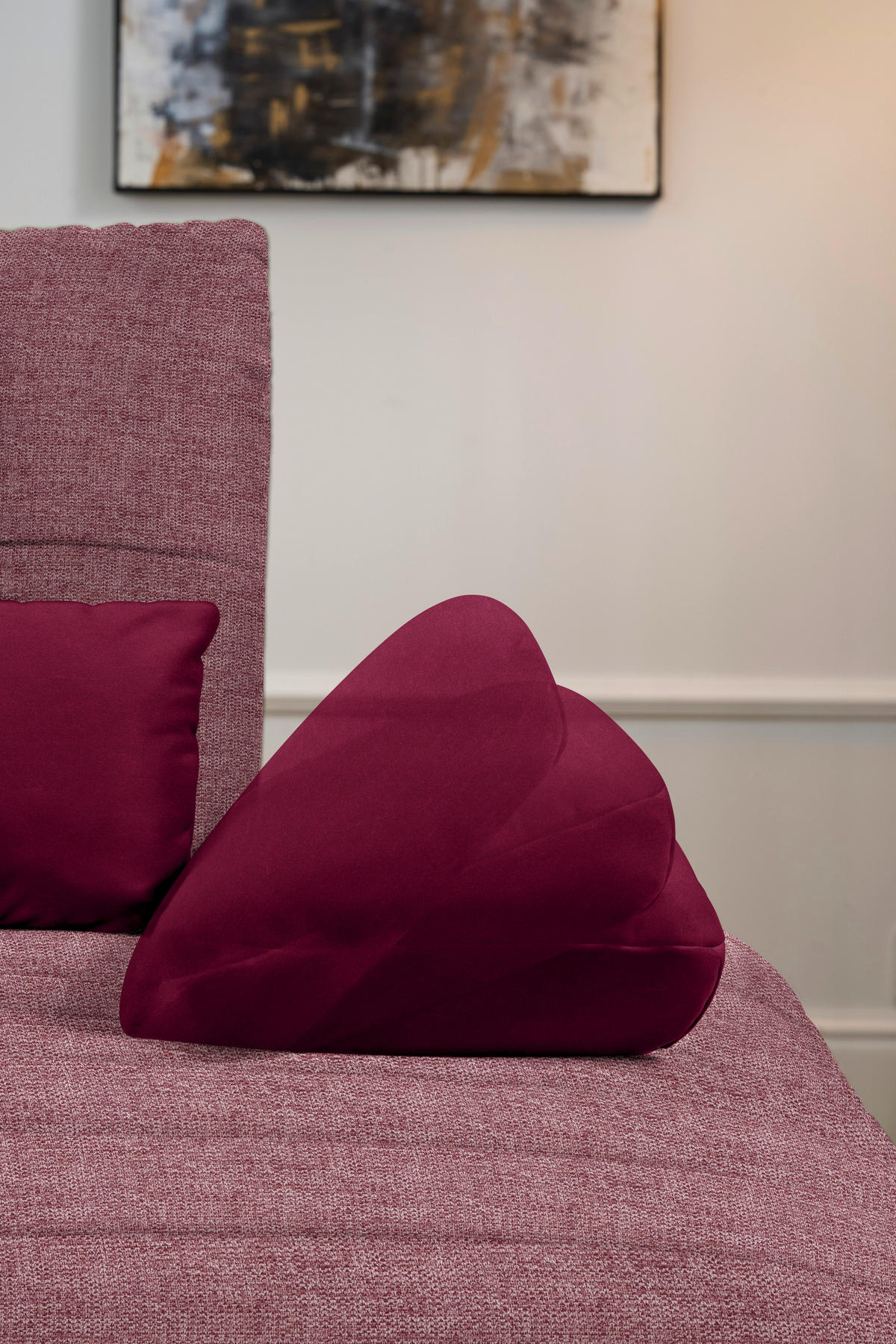 ECKSOFA in Webstoff Beere  - Beere/Schwarz, Konventionell, Textil/Metall (273/191cm) - Carryhome