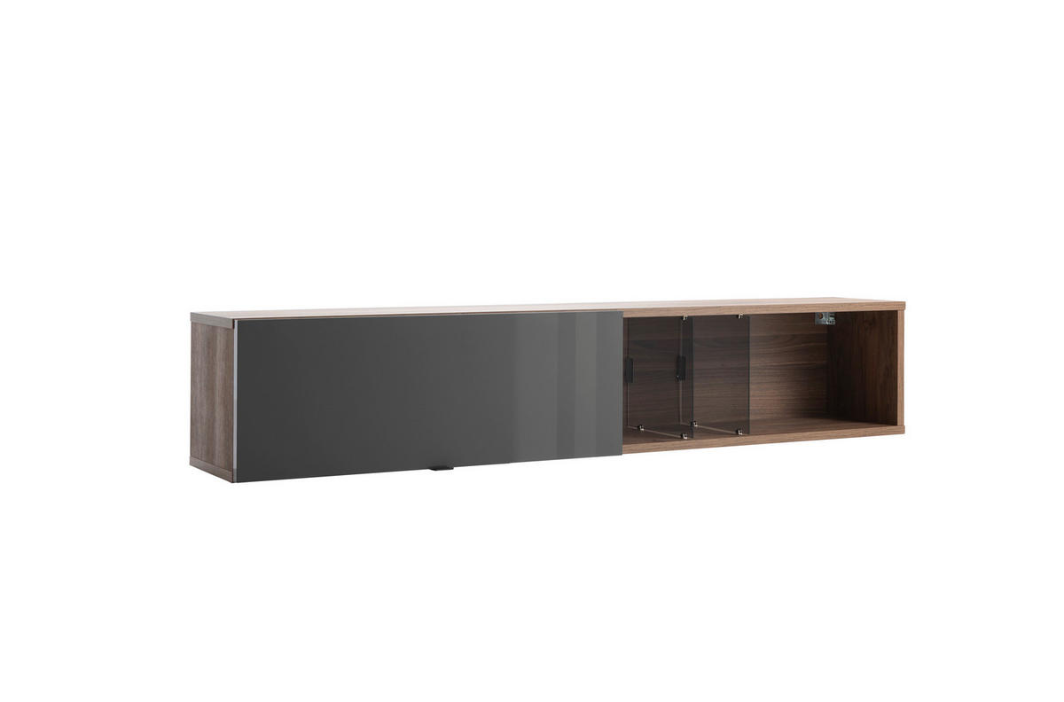 VISEČA VITRINA,  - Design, kovina/leseni material (178/31/33cm) - Carryhome
