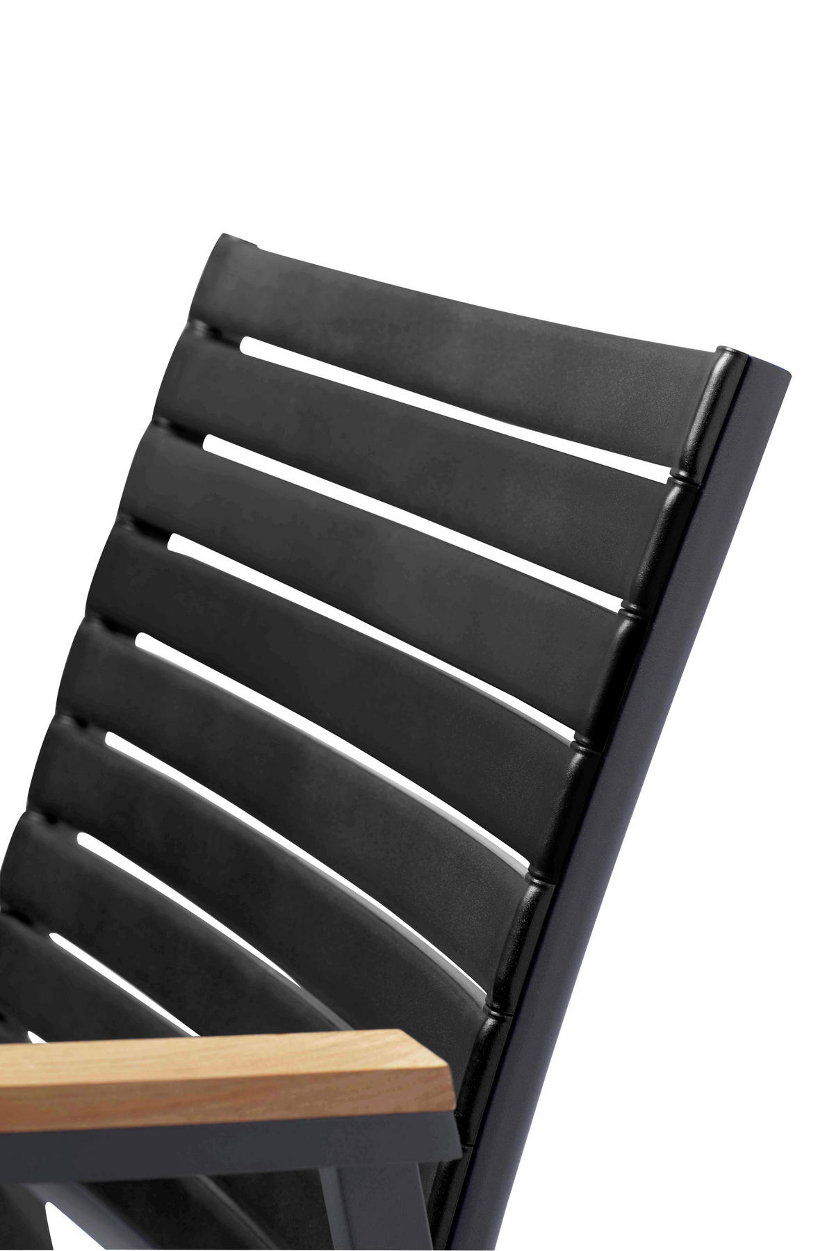 STAPELSTUHL Teakfarben, Schwarz, Anthrazit  - Anthrazit/Schwarz, KONVENTIONELL, Holz/Kunststoff (56,5/84/62cm) - Gardenson