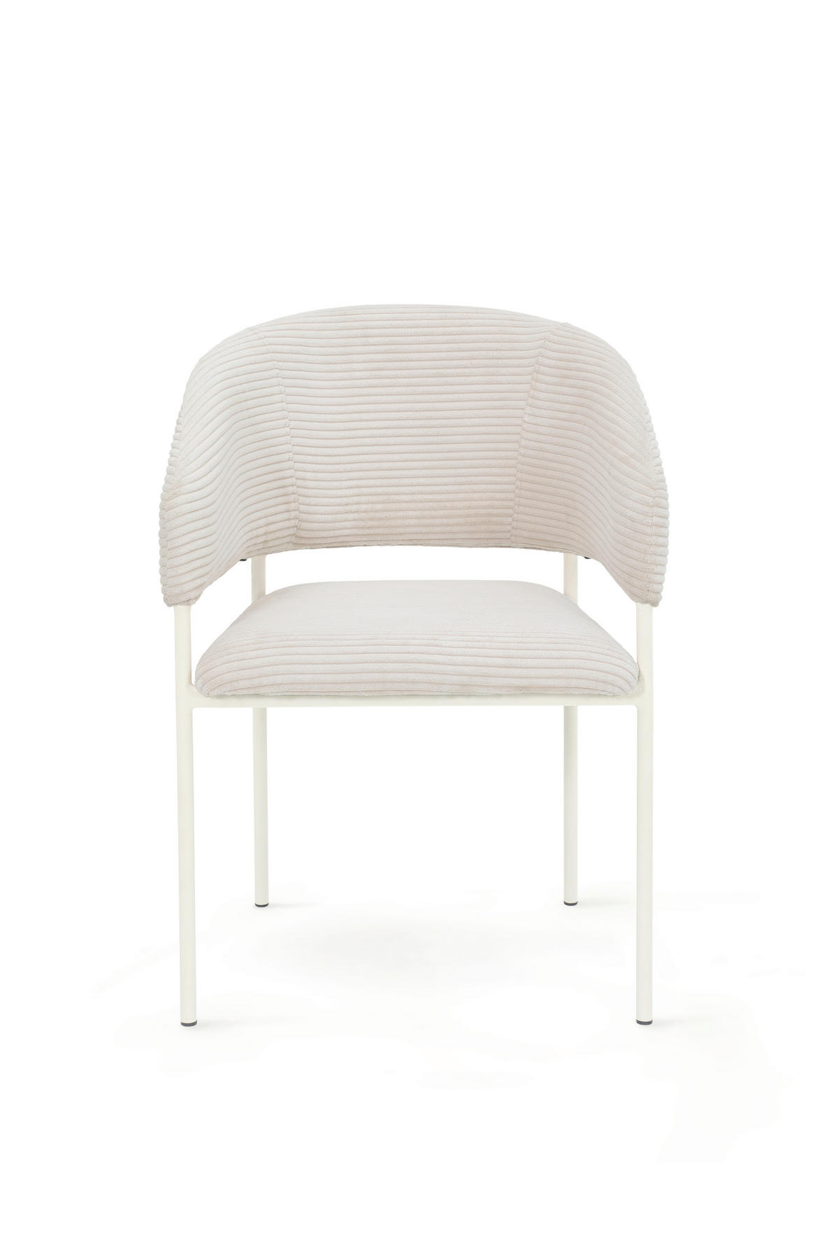 ARMLEHNSTUHL  in Stahl Cord  - Beige/Weiß, Basics, Textil/Metall (58/81,5/58cm) - Tom Tailor