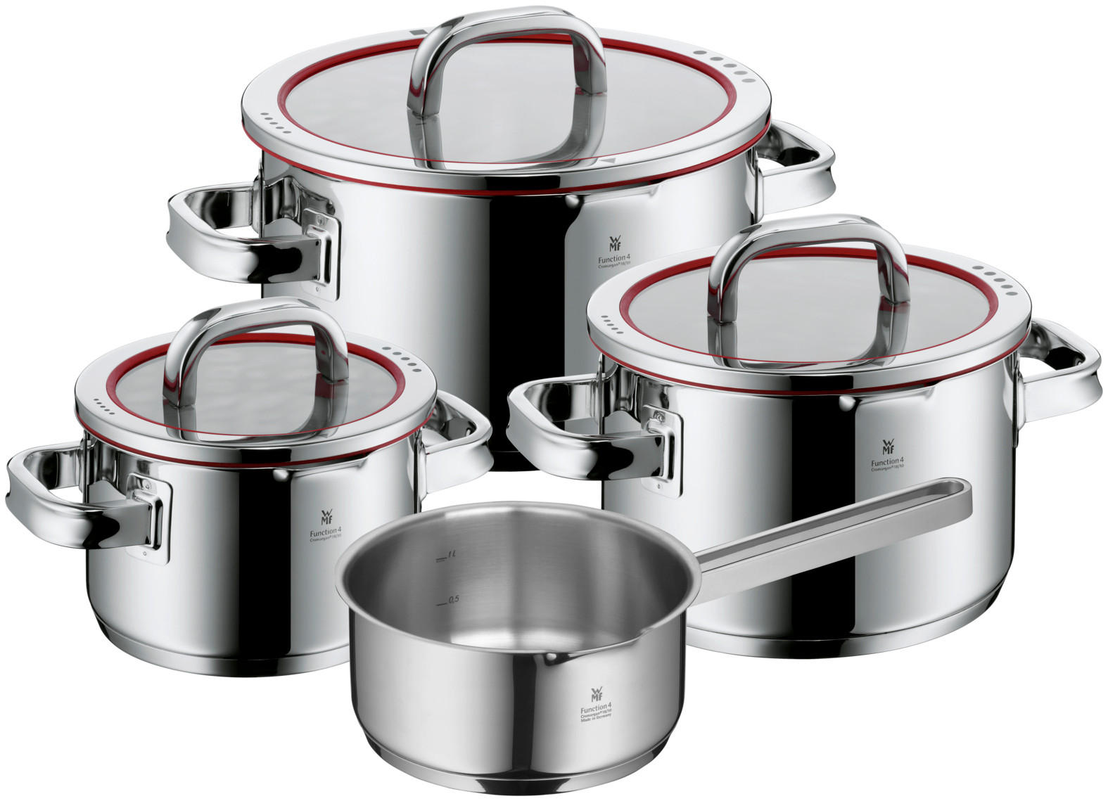 SET ŠERPI 4 dela  - boja nerđajućeg čelika, Osnovno, metal (16-24cm) - WMF