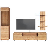 WOHNWAND 3-teilig  in Wildeiche  261/200/40 cm  - Wildeiche, KONVENTIONELL, Holz (261/200/40cm) - Linea Natura