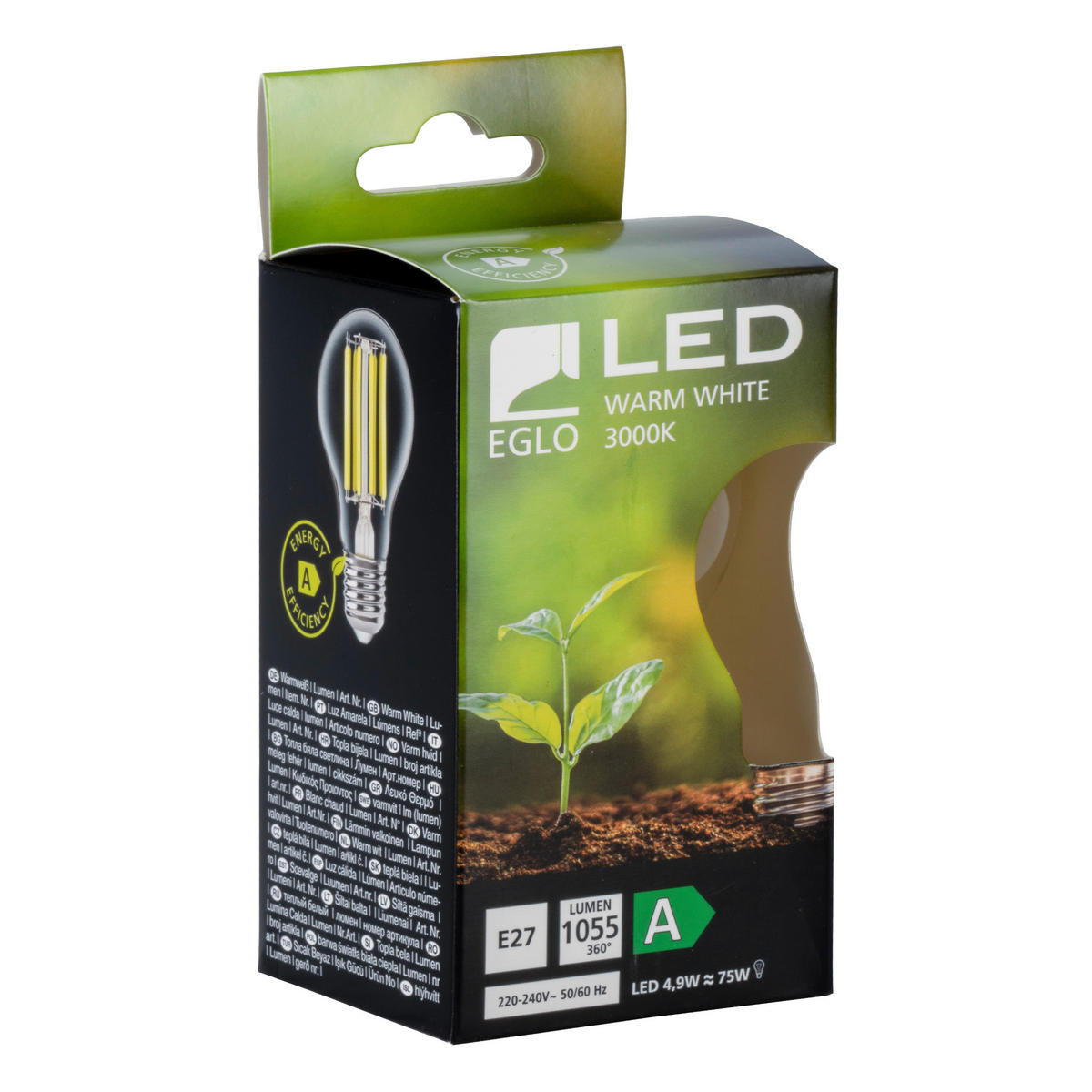LED-LEUCHTMITTEL   E27 4.9 W  - Klar, Basics, Glas (6/10.5cm) - Eglo