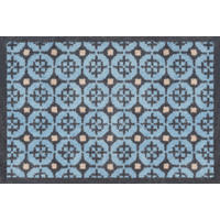 FUSSMATTE 40/60 cm Parterre Blue  - Blau, ROMANTIK / LANDHAUS, Kunststoff/Textil (40/60cm) - wash+dry