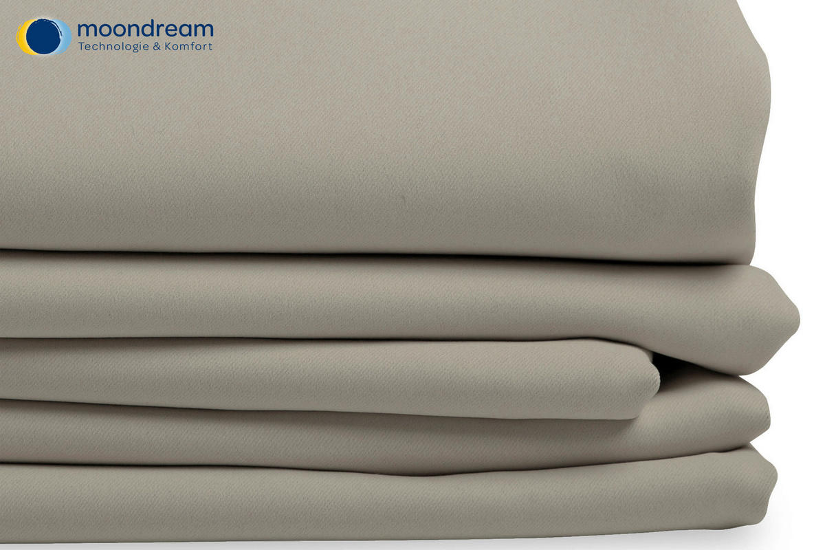 VERDUNKELUNGSVORHANG - Taupe, Design, Textil (145/260cm)