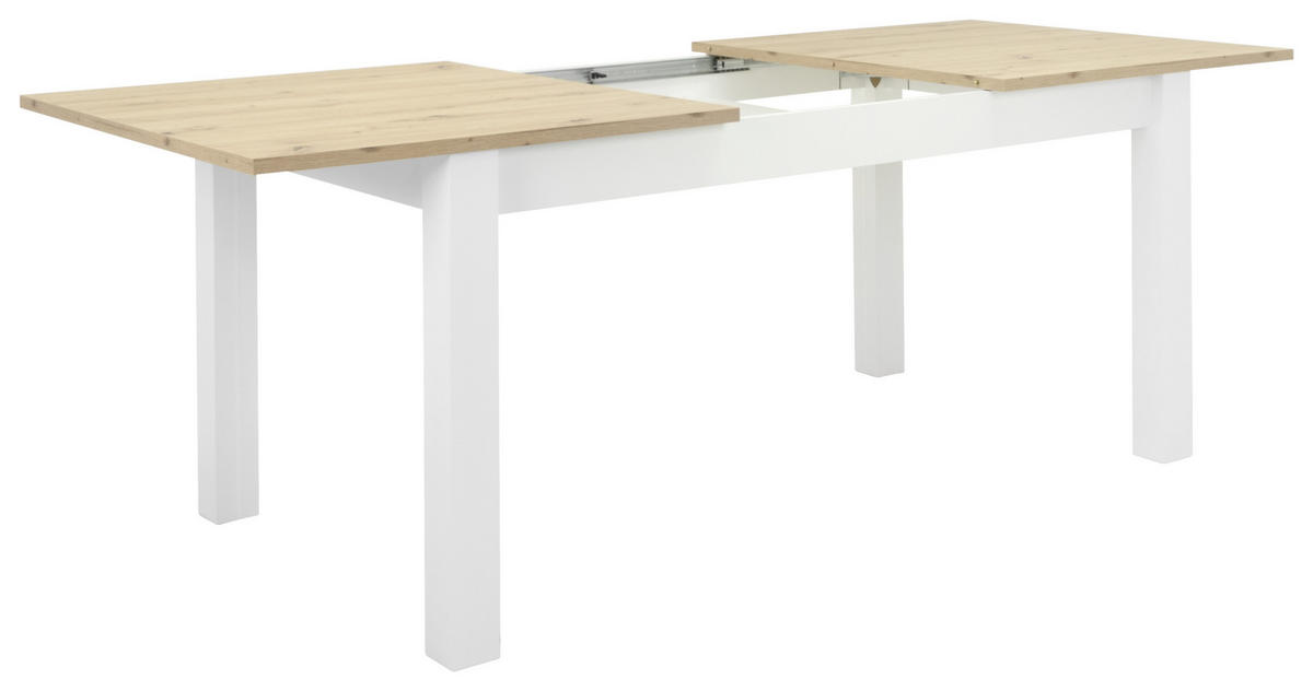 ESSTISCH in Holzwerkstoff 160/90/75 cm  - Weiss/Eichefarben, Konventionell, Holzwerkstoff (160/90/75cm) - MID.YOU