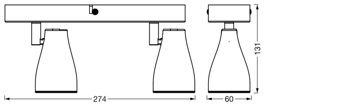 LED-STRAHLER 27,4/6/13,1 cm   - Grau, Basics, Kunststoff/Metall (27,4/6/13,1cm) - Osram