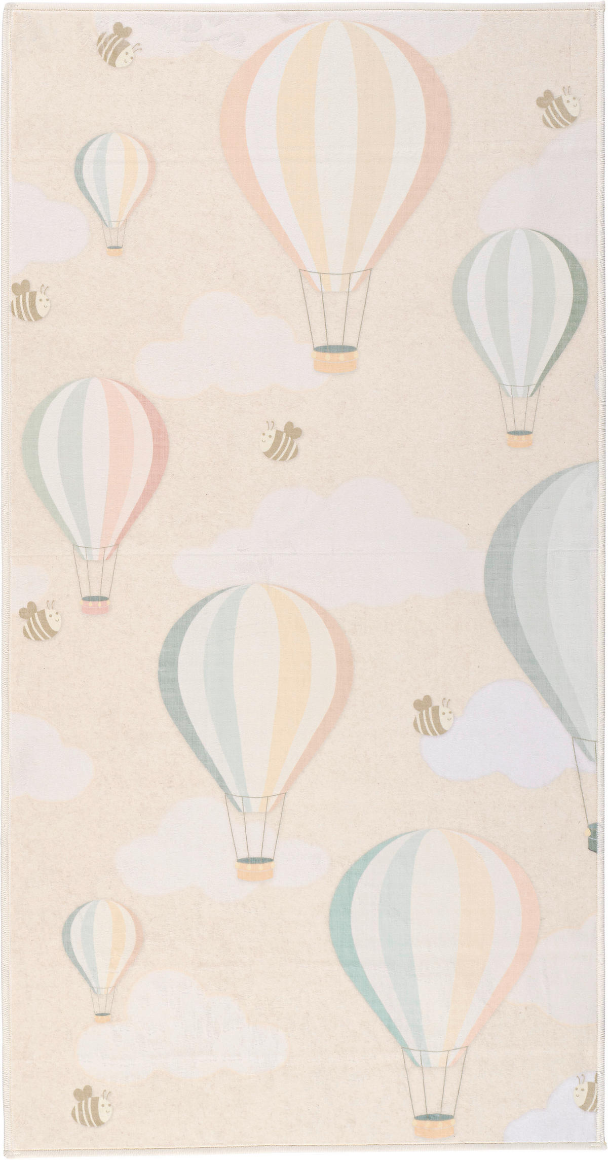 KINDERTEPPICH Living Elora 80/150 cm  in Creme, Hellrosa, Pastellblau  - Pastellblau/Hellrosa, Trend, Kunststoff/Textil (80/150cm) - Lindorug