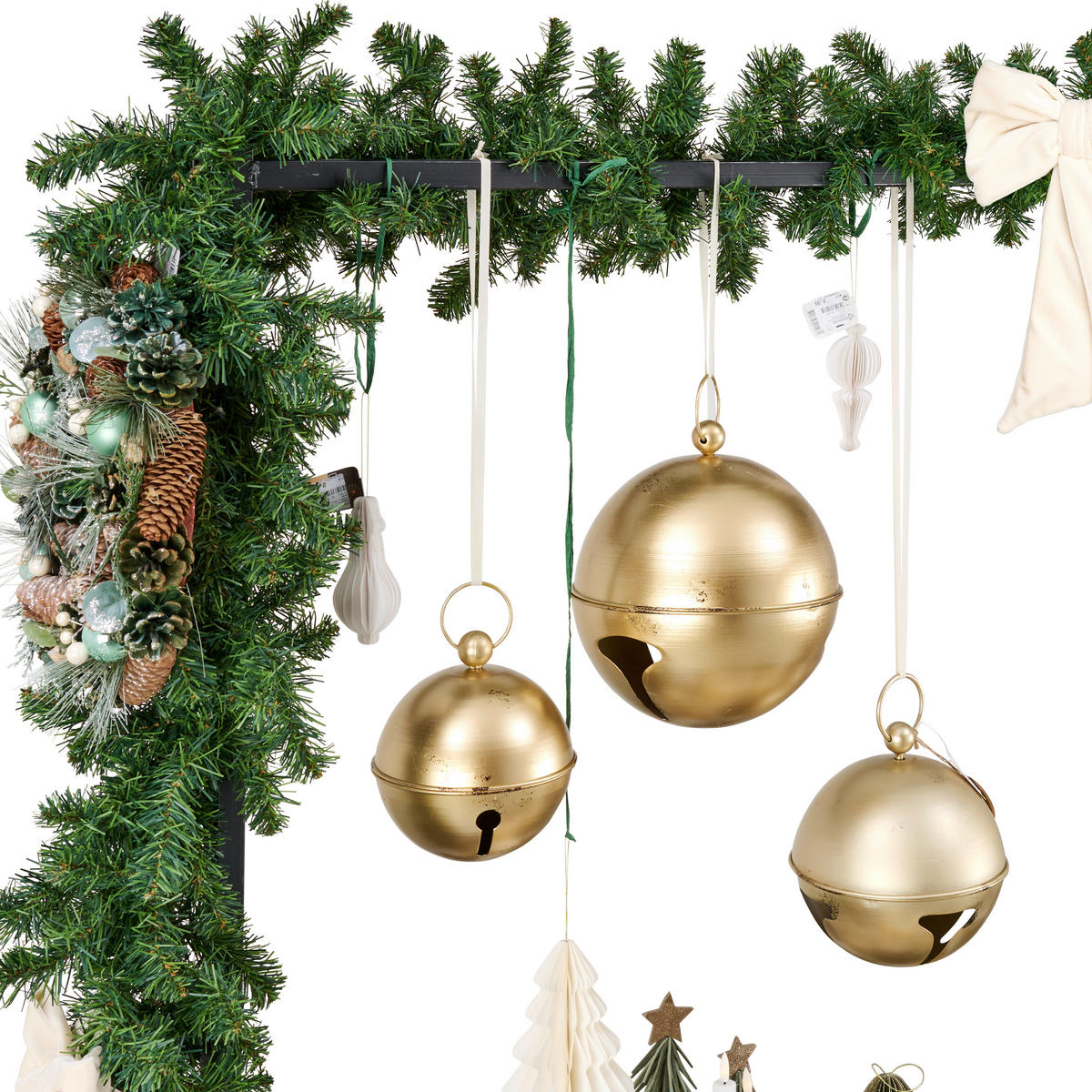 CHRISTBAUMANHÄNGER 18 cm  - Goldbraun, LIFESTYLE, Metall (18cm)