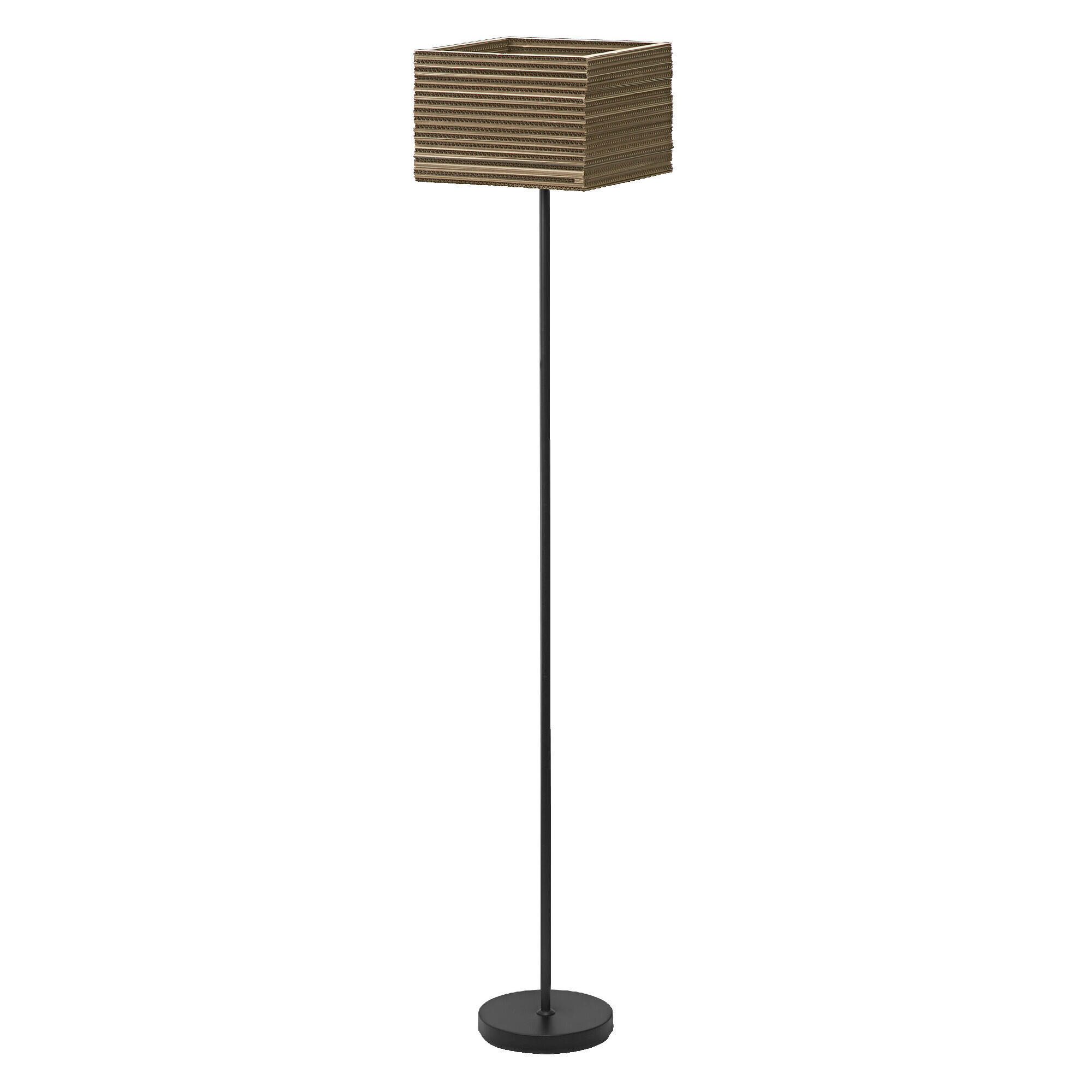 STEHLEUCHTE 30/30/160 cm - Natur, Karton/Metall (30/30/160cm) - Osram