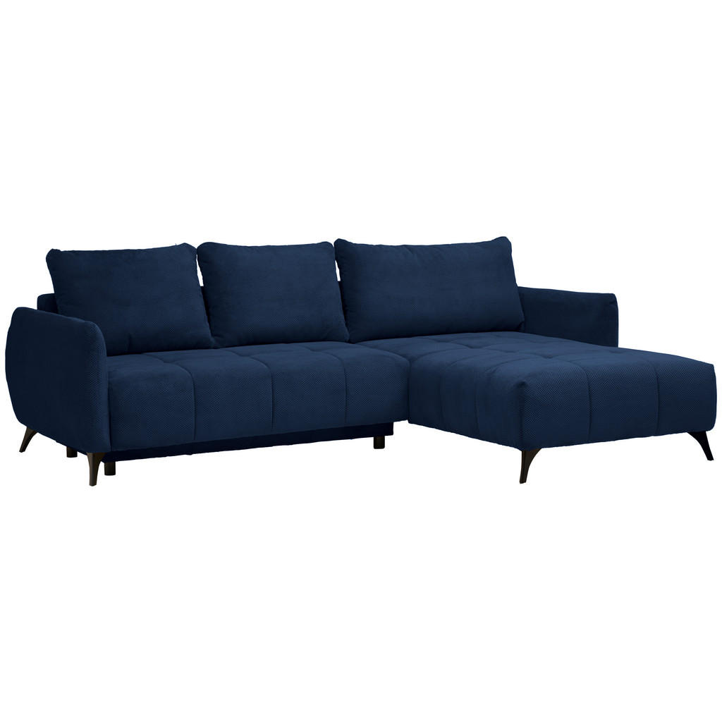 Thumbnail - Stylife Ecksofa, Dunkelblau, Textil, 3-Sitzer, Füllung: Schaumstoffflocken, seitenverkehrt montierbar, L-Form, 287x197 c...