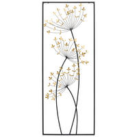 ZIDNA DEKORACIJA        35/90 cm   - zlatna/crna, Prirodno, metal (35/90cm) - Ambia Home