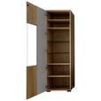 VITRINE in furniert Wildeiche Greige, Wildeiche - Wildeiche/Greige, Design, Glas/Holz (60/200/45cm) - Moderano