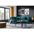 ECKSOFA in Webstoff Petrol  - Petrol/Schwarz, LIFESTYLE, Textil/Metall (191/250cm) - Carryhome