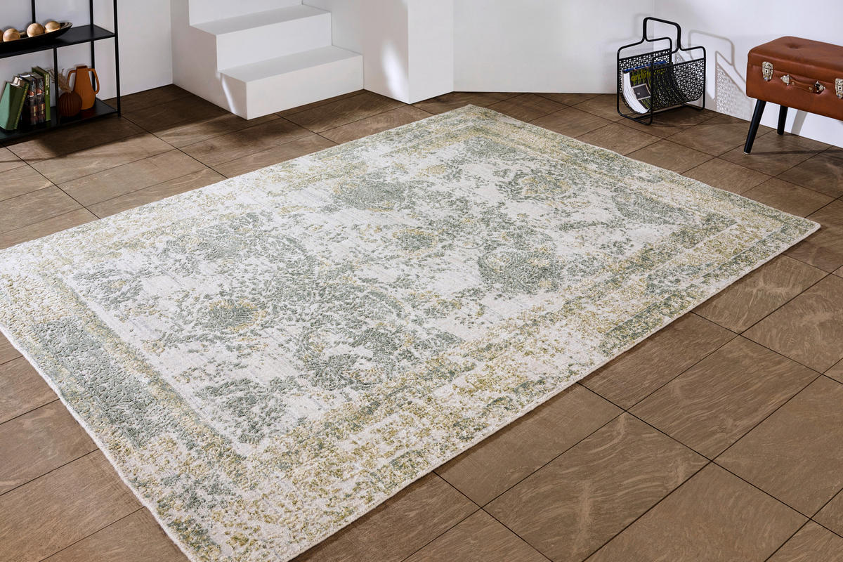 ORIENTTEPPICH 180/120 cm Mantra Grün, Beige  - Beige/Grün, Design, Textil (180/120cm) - Cazaris
