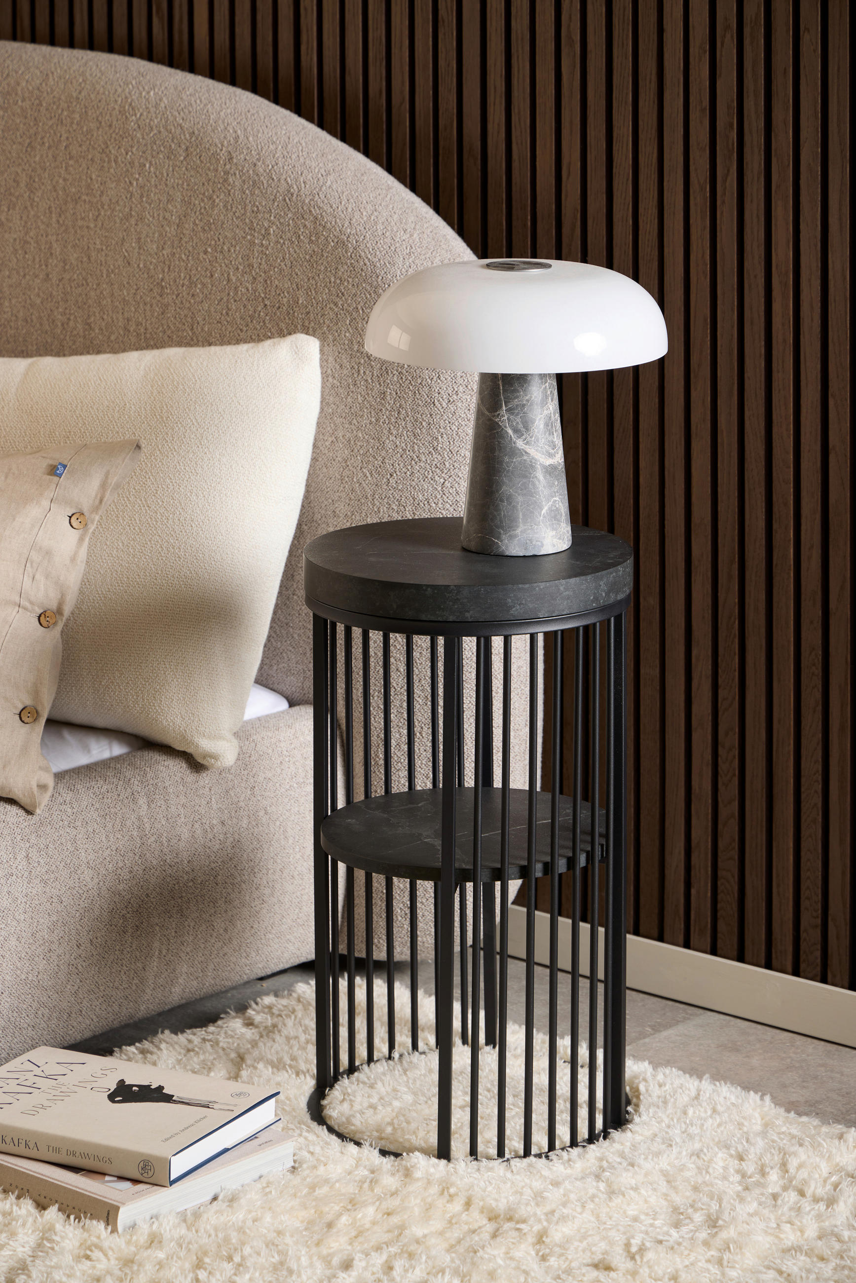 BEISTELLTISCH Schwarz rund  - Schwarz, Design, Holzwerkstoff/Metall (35/65cm)