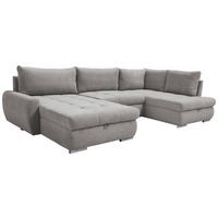 ECKSOFA in Velours Fango  - Chromfarben/Fango, Design, Kunststoff/Textil (174/322/173cm) - Livetastic