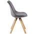 STUHL Samt Dunkelgrau - Eichefarben/Dunkelgrau, Design, Holz/Textil (48/82/56cm) - Ambia Home