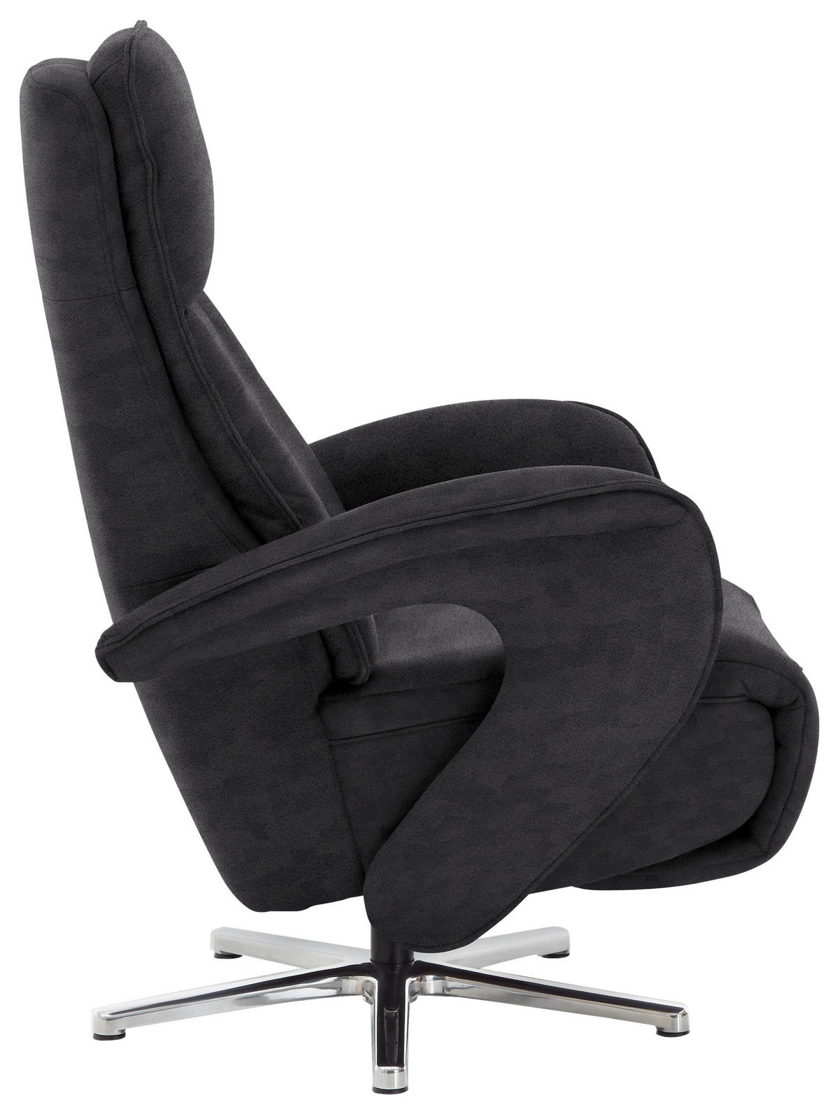 RELAXSESSEL in Textil Grau  - Grau, Design, Textil/Metall (77/110/87cm) - Valdera