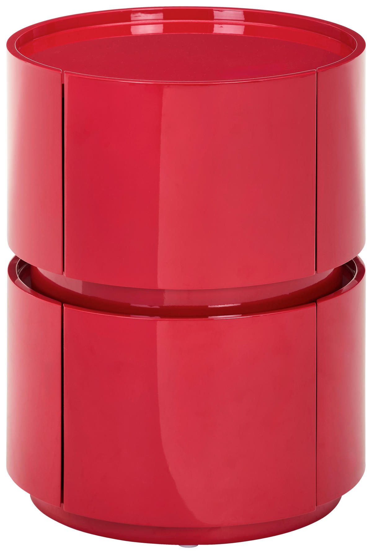 NACHTSCHRANK 40/50/40 cm  - Rot, Design, Holzwerkstoff (40/50/40cm) - Novel