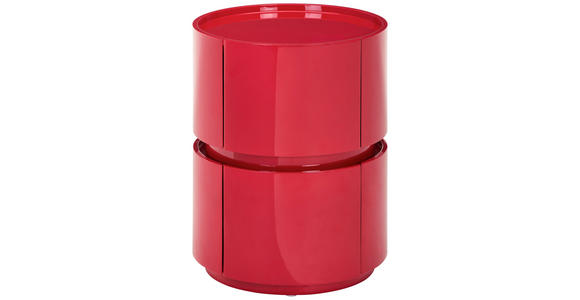 NACHTSCHRANK 40/50/40 cm  - Rot, Design, Holzwerkstoff (40/50/40cm) - Novel