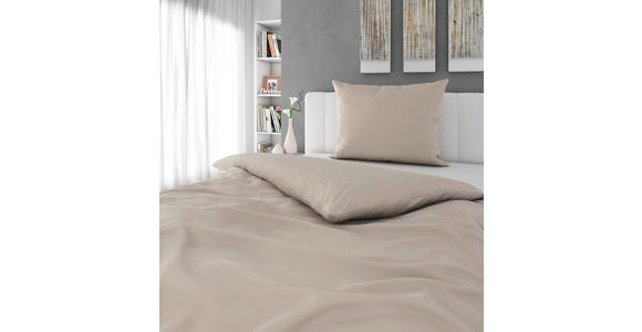 BETTWÄSCHE 2-teilig TANJA Satin 150/210 cm  - Beige, Basics, Textil (150/210cm) - Novel