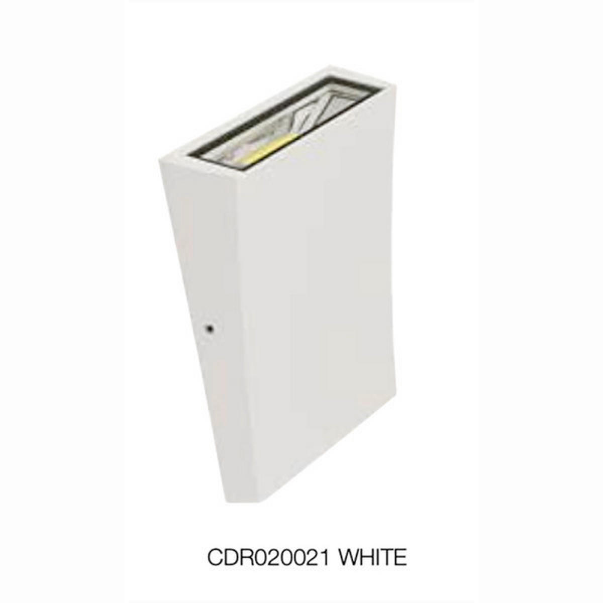 ZUNANJA STENSKA SVETILKA     12,60/4,30/18 cm          - bela, Design, kovina (12,60/4,30/18cm)