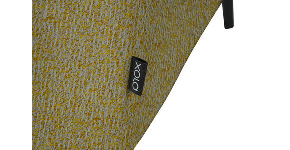 ECKSOFA in Struktur Gelb 205/280 cm - Gelb/Schwarz, Design, Textil/Metall (205/280cm) - Xora