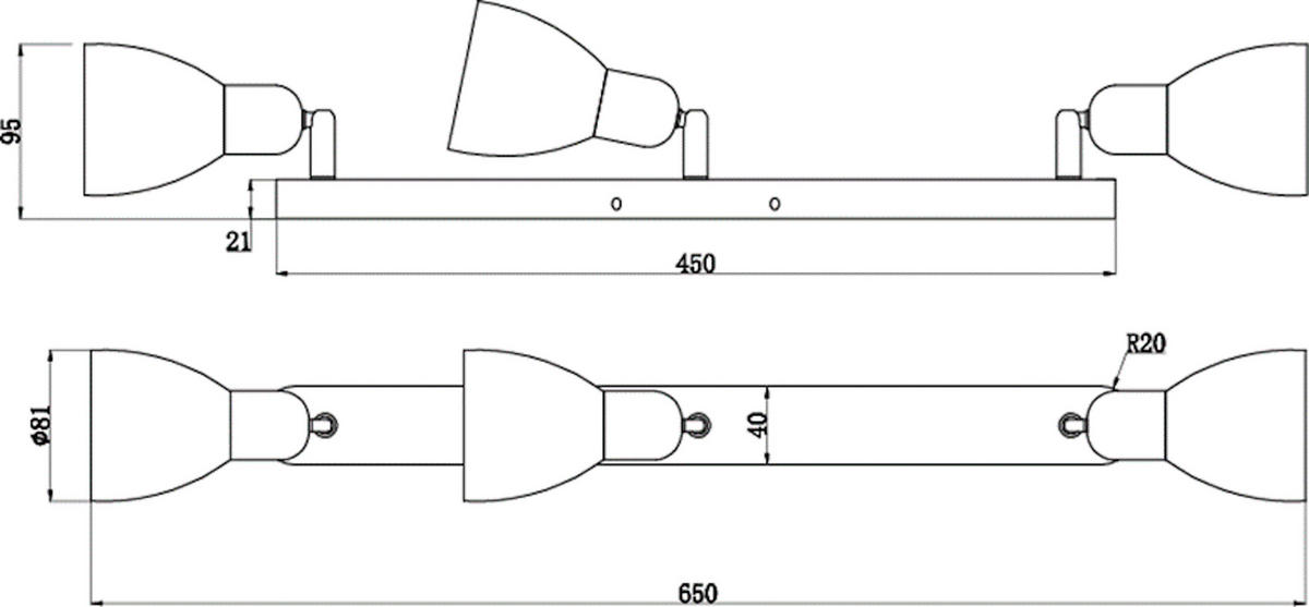 STRAHLER - Weiss, Konventionell, Glas (17/45/8cm)