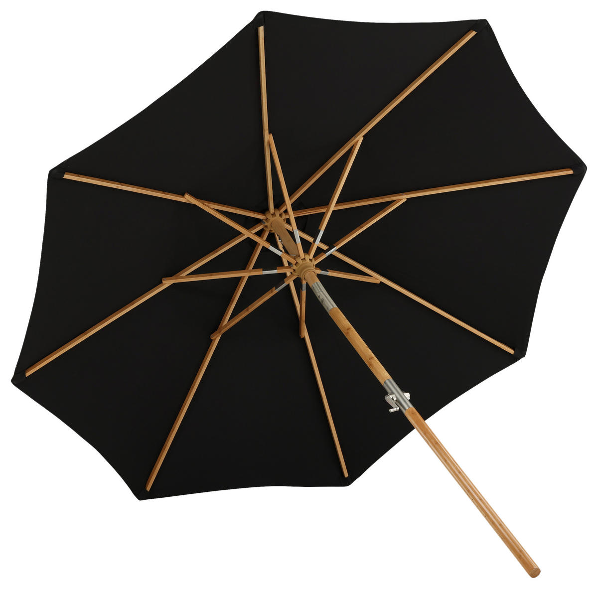 SONNENSCHIRM 270 cm  - Schwarz, KONVENTIONELL (270/250cm) - Gardenson