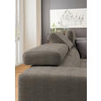 ECKSOFA in Chenille Hellbraun  - Chromfarben/Hellbraun, Design, Textil (301/207cm) - Xora